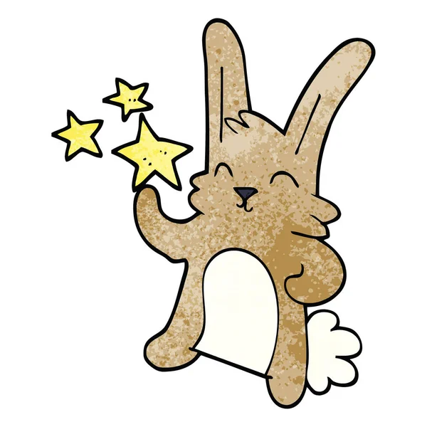 Cartoon Doodle Happy Bunny — Stockvector