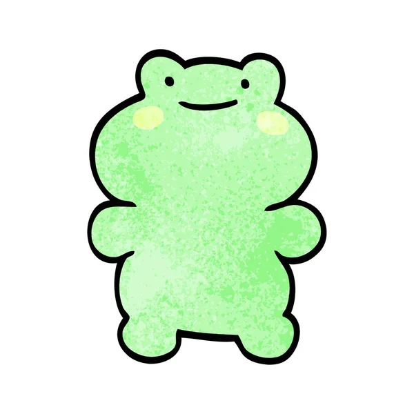 Dibujos Animados Doodle Frog Sobre Fondo Blanco — Archivo Imágenes Vectoriales