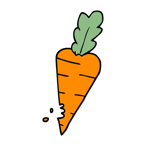 Cartoon Doodle Carrot Bite Marks — Stock Vector