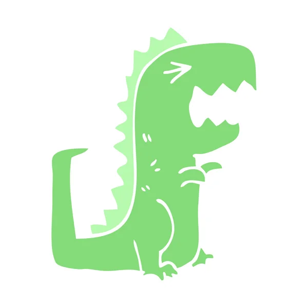 Doodle Desenhos Animados Rugindo Rex — Vetor de Stock