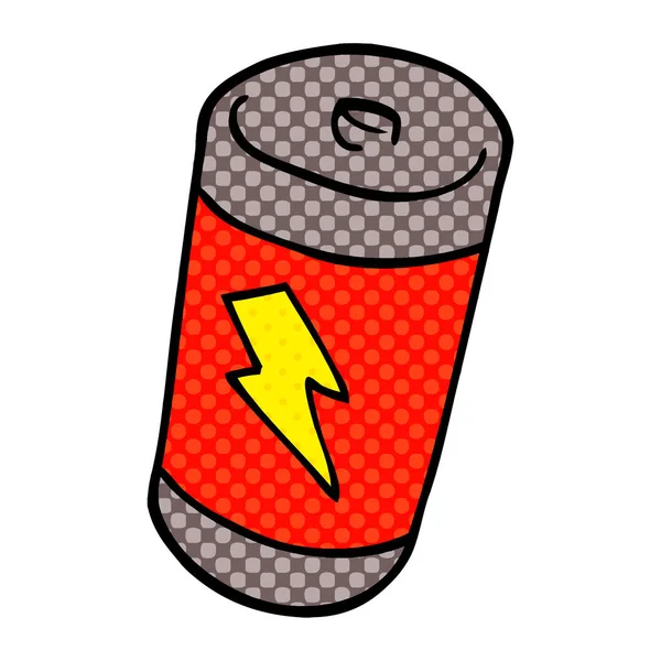 Cartoon Doodle Batteri Vektorillustration — Stock vektor
