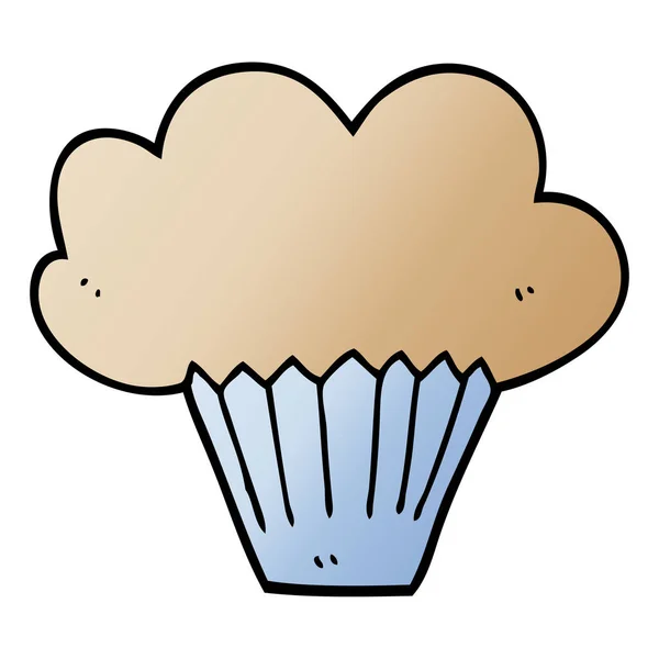 Muffin Doodle Kreskówka Białym Tle — Wektor stockowy