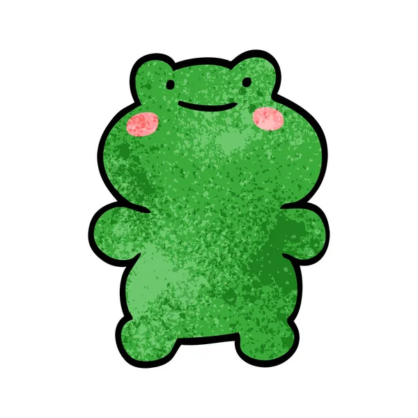 滑稽的动画片涂鸦青蛙 — 图库矢量图片