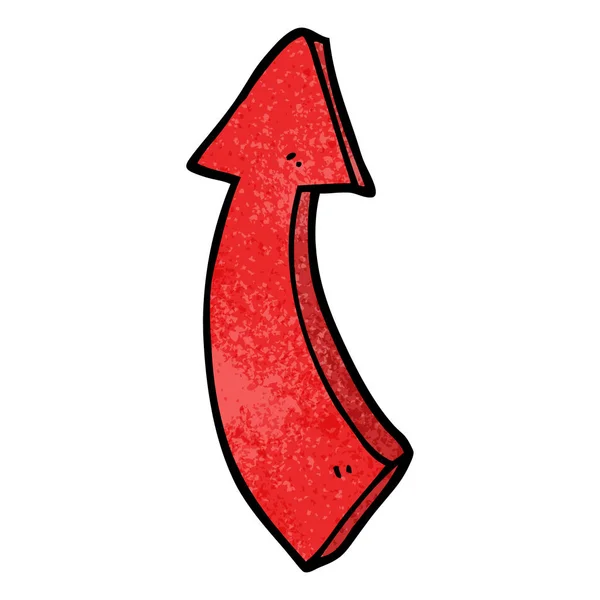 Dessin Animé Doodle Pointant Flèche — Image vectorielle