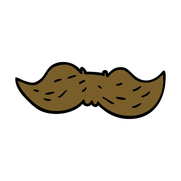 Zeichentrickkritzelmännchen Schnurrbart — Stockvektor