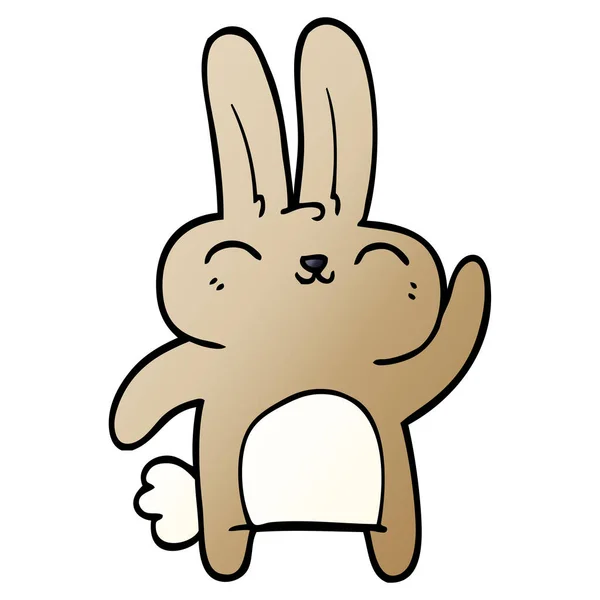 Мультфильм Каракули Счастливый Кролик — стоковый вектор