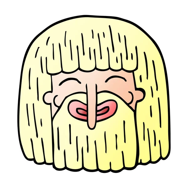 Мультяшный Бородатый Мужчина — стоковый вектор