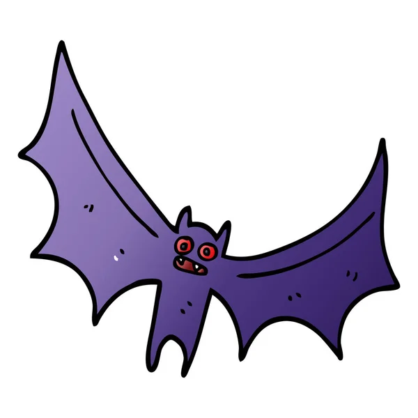 Kreslený Doodle Bat Halloween Koncepce — Stockový vektor