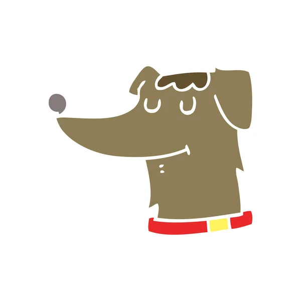 Flache Farbe Stil Cartoon Hund — Stockvektor