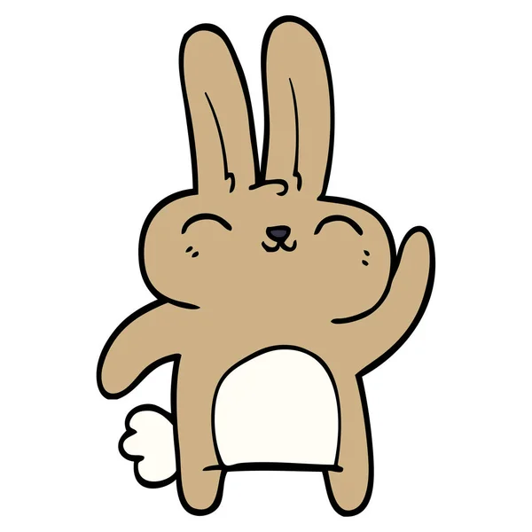 Cartoon Doodle Happy Bunny — Stock Vector