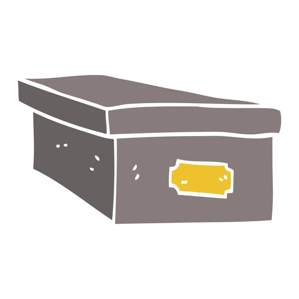 Cartoon Doodle Office Arkivering Box — Stock vektor