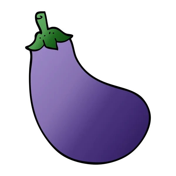 Cartoon Doodle Eggplant Vector Illustration — Stock Vector