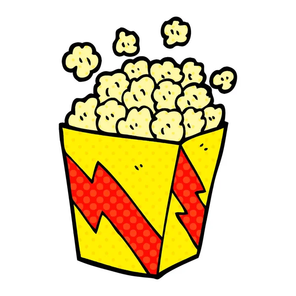 Dibujos Animados Doodle Cine Palomitas Maíz — Vector de stock