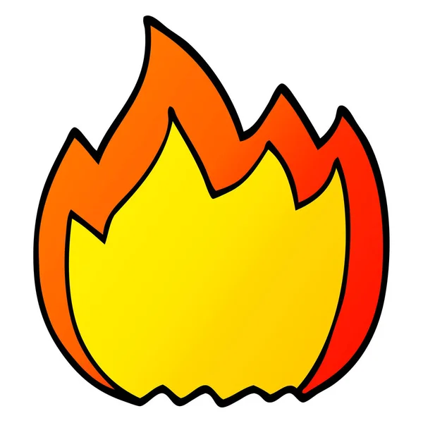 Cartoon Doodle Open Flame — Stock Vector