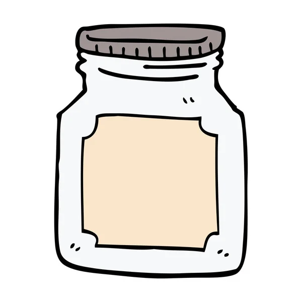 Cartoon Doodle Storage Jar — Stock Vector