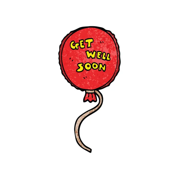 Cartoon Doodle Get Well Soon Balloon — Stock Vector