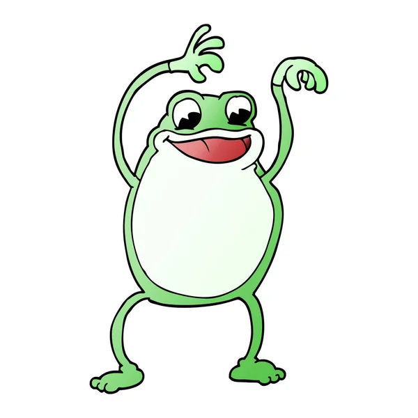 Cartoon Doodle Frog White Background — Stock Vector
