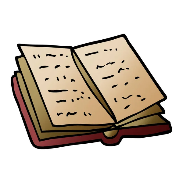 Cartoon Doodle Reading Book — Stock Vector