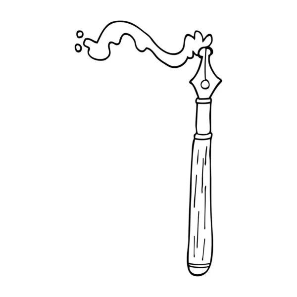 線画漫画インクのペン — ストックベクタ