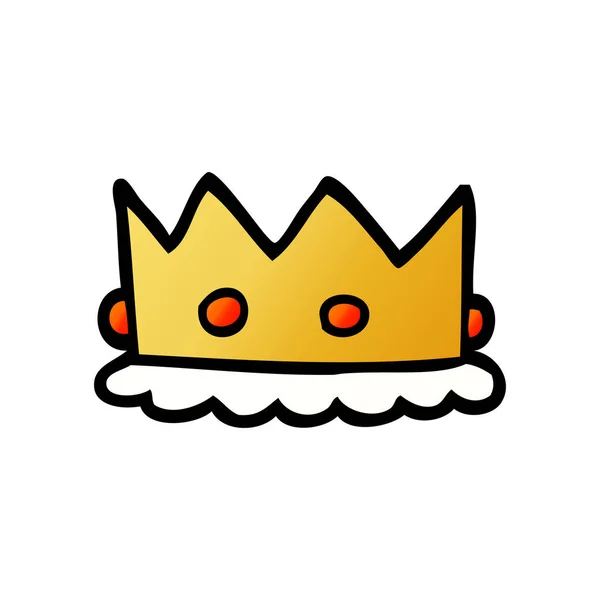 Cartoon Doodle Royal Crown — Stock Vector