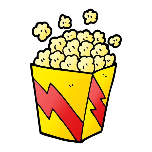 Dibujos Animados Doodle Cine Palomitas Maíz — Vector de stock