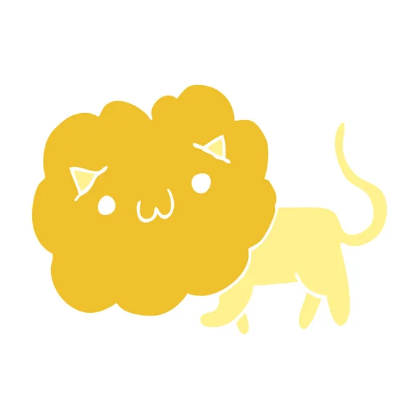 纯色风格动画片狮子 — 图库矢量图片
