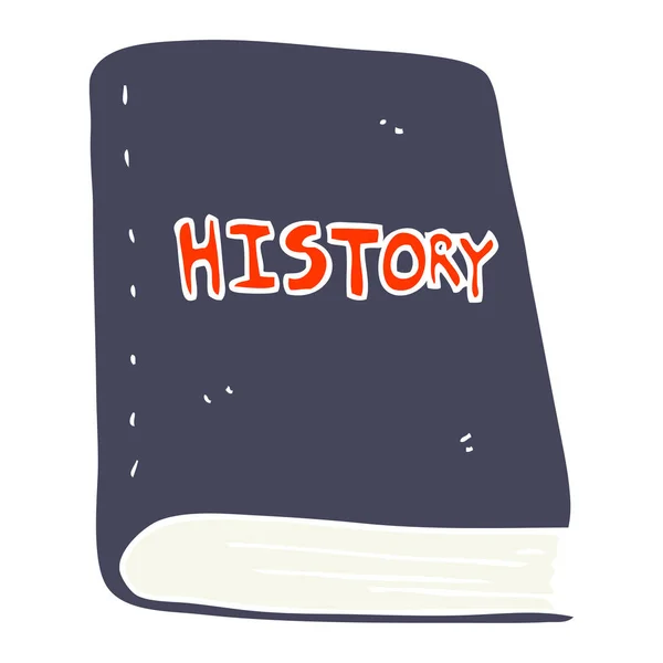 Flachfarbige Illustration Des Geschichtsbuchs — Stockvektor
