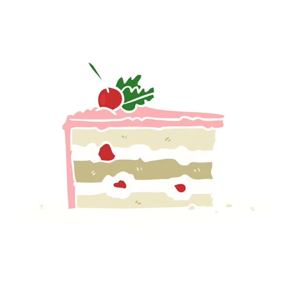 Flache Farbe Stil Cartoon Dessert Kuchen — Stockvektor