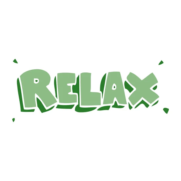 Dessin Animé Doodle Relax Symbole — Image vectorielle