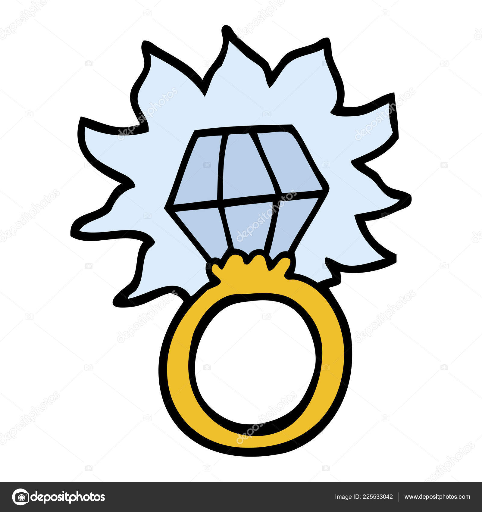 Anillo Diamantes Dibujos Animados Dibujado Mano Estilo Garabato Vector de  stock #225533042 de ©lineartestpilot, image size:1600x1700
