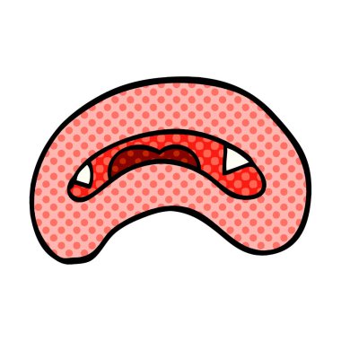 çizgi film doodle vampir ağız