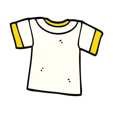 çizgi film doodle tee gömlek