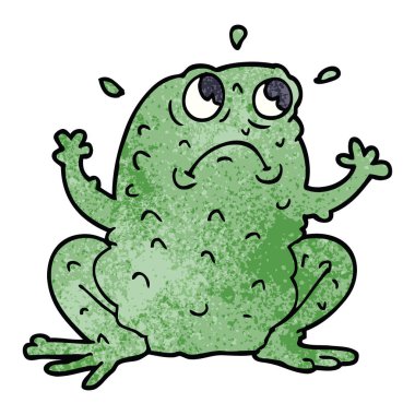 çizgi film doodle gergin kurbağa