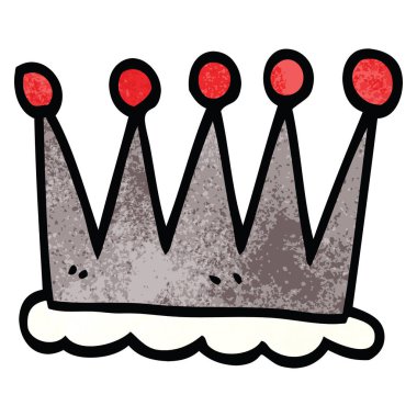 çizgi film doodle taç sembolü