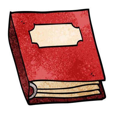 çizgi film doodle kapalı kitap