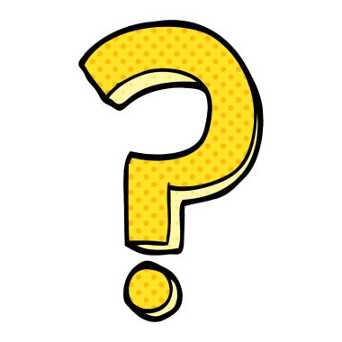 çizgi film doodle soru işareti
