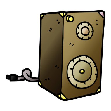 çizgi film doodle retro hoparlör