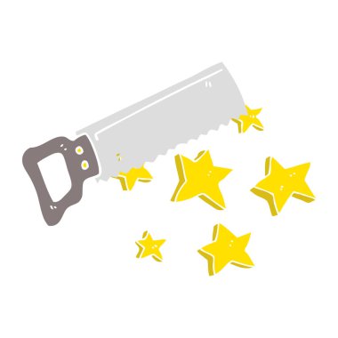 testere düz renkli çizimi