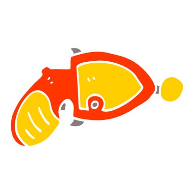 düz renk illüstrasyon karikatür ışın silahı