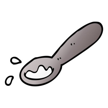 çizgi film doodle kepçe gıda