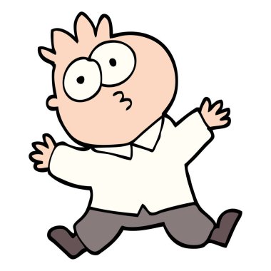 çizilmiş doodle stil karikatür komik ofis adam el