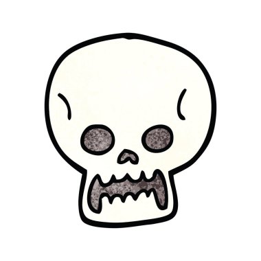 çizgi film doodle Cadılar Bayramı kafatası