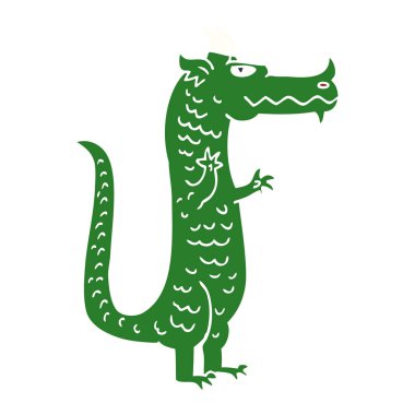 çizgi film doodle büyülü ejder