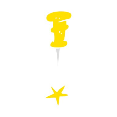 office tack düz renkli çizimi