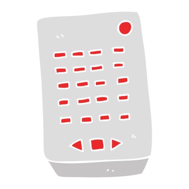 Uzaktan kumanda düz renkli çizimi