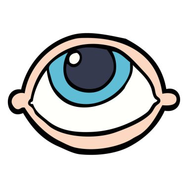 elle çizilmiş doodle tarzı çizgi film tüm gören göz