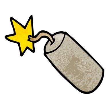 çizgi film doodle dinamit vektör çizim