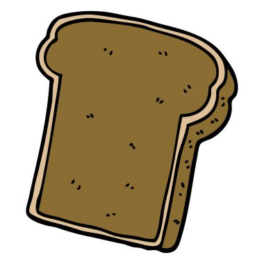 çizgi film doodle dilim ekmek