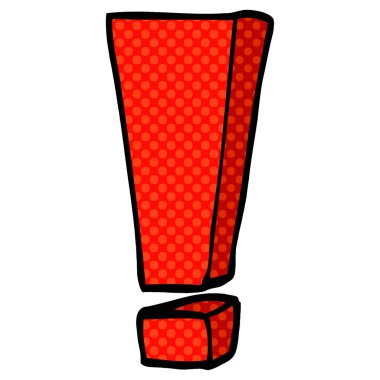 çizgi film doodle ünlem işareti