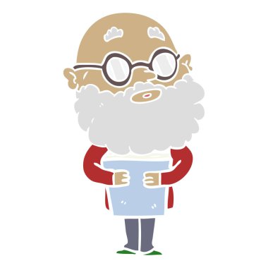 Beyaz arka plan üzerinde izole karikatür doodle gözlük